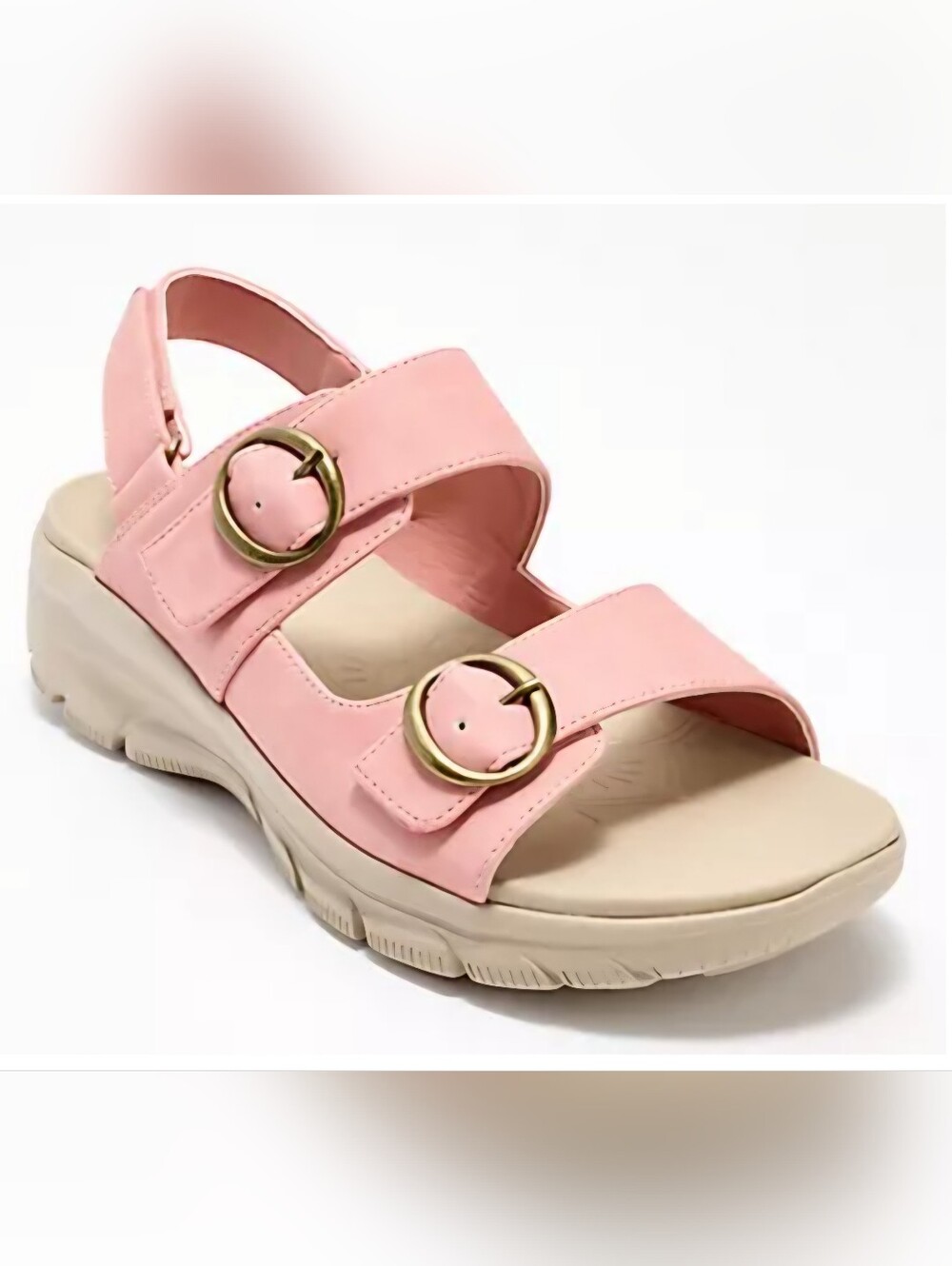 New Skechers Easy Going Adjustable Vegan Sandals -Certified Charm Coral 6 Wide